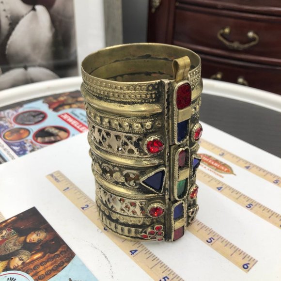 single  cuff  Afghan Vintage Handcuff, Cuff Bracelet, Boho Style, Boho Jewelry, - Picture 9 of 13